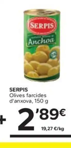 Caprabo SERPIS Olives farcides d'anxova oferta