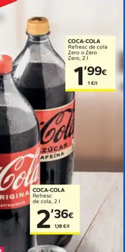 Caprabo COCA-COLA Refresc de cola Zero o Zero Zero oferta