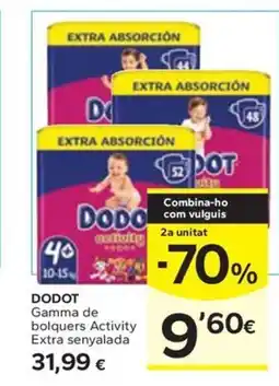 Caprabo DODOT Gamma de bolquers Activity Extra senyalada oferta