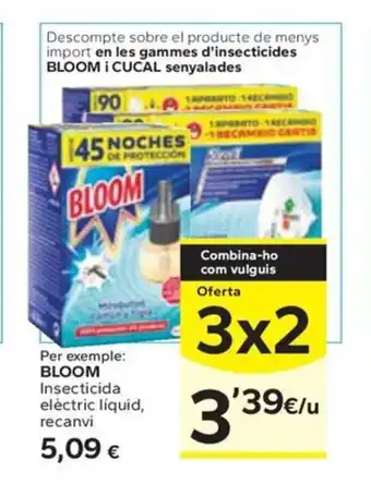 Caprabo BLOOM Insecticida elèctric liquid, recanvi oferta