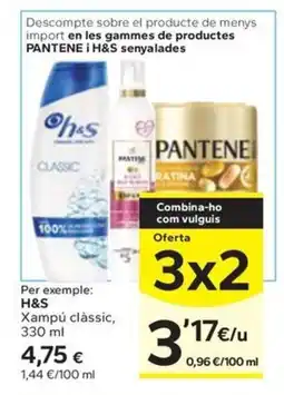 Caprabo H&S Xampú clàssic oferta