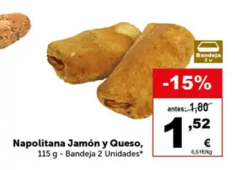 Masymas Napolitana Jamón y Queso oferta