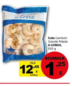 Masymas A LONXA Cola Gambón Grande Pelada oferta