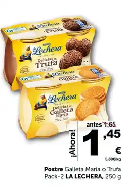 Masymas LA LECHERA Postre Galleta María o Trufa Pack-2 oferta