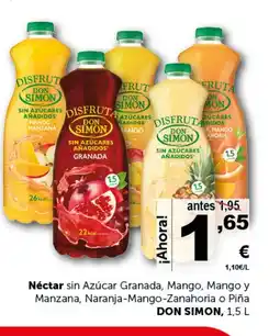 Masymas DON SIMON Néctar sin Azúcar Granada, Mango, Mango y Manzana, Naranja-Mango-Zanahoria o Piña oferta