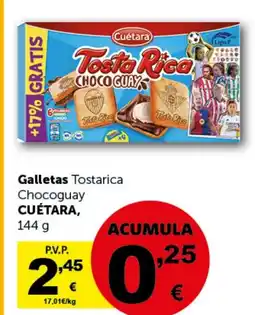 Masymas CUÉTARA Galletas Tostarica Chocoguay oferta