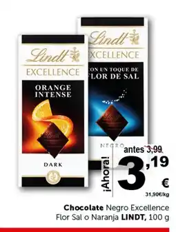 Masymas LINDT Chocolate Negro Excellence Flor Sal o Naranja oferta