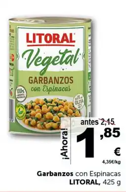 Masymas LITORAL Garbanzos con Espinacas oferta