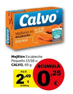 Masymas CALVO Mejillón Escabeche Pequeño 13/18 u oferta