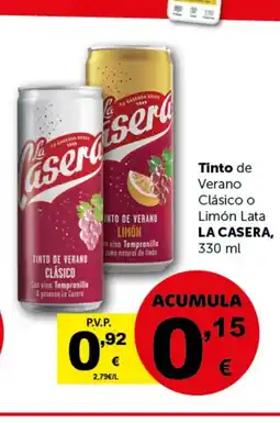 Masymas LA CASERA Tinto de Verano Clásico o Limón Lata oferta
