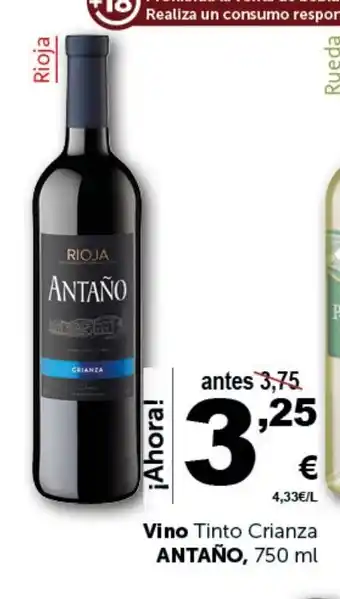 Masymas ANTAÑO Vino Tinto Crianza oferta