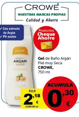 Masymas CROWE Gel de Baño Argán Piel muy Seca oferta