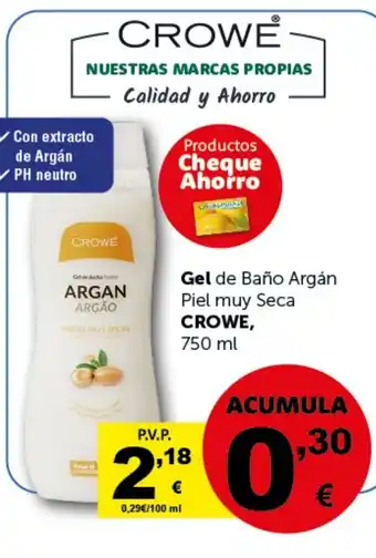 Masymas CROWE Gel de Baño Argán Piel muy Seca oferta