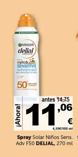 Masymas DELIAL Spray Solar Niños Sens. Spray Bruma Anti Arena oferta