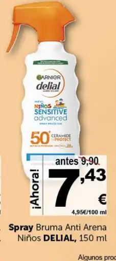 Masymas DELIAL Spray Solar Niños Sens. Spray Bruma Anti Arena oferta