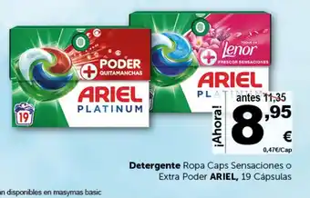 Masymas ARIEL Detergente Ropa Caps Sensaciones o Extra Poder 19 Cápsulas oferta