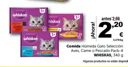Masymas WHISKAS Comida Húmeda Gato Selección Aves, Carne o Pescado Pack-4 oferta