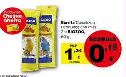 Masymas BIOZOO Barrita Canarios o Periquitos con Miel oferta
