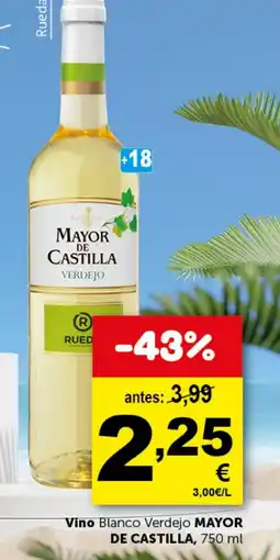 Masymas MAYOR DE CASTILLA Vino Blanco Verdejo oferta