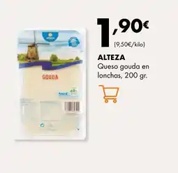 Supermercados Lupa ALTEZA Queso gouda en lonchas oferta