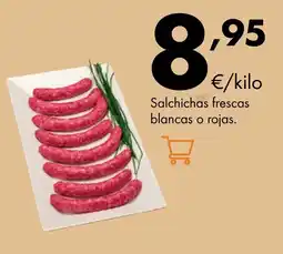 Supermercados Lupa Salchichas frescas blancas o rojas oferta