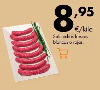 Supermercados Lupa Salchichas frescas blancas o rojas oferta