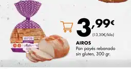 Supermercados Lupa AIROS Pan payés rebanado sin gluten oferta