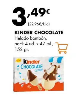 Supermercados Lupa KINDER CHOCOLATE Helado bombón oferta