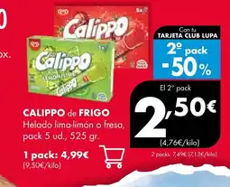 Supermercados Lupa CALIPPO de FRIGO Helado lima-limón o fresa oferta