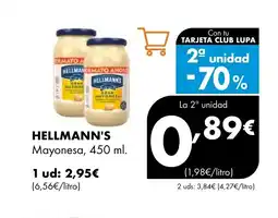 Supermercados Lupa HELLMANN'S Mayonesa oferta