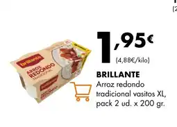 Supermercados Lupa BRILLANTE Arroz redondo tradicional vasitos XL oferta