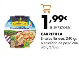 Supermercados Lupa CARRETILLA Ensaladilla rusa o ensalada de pasta con atún oferta