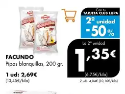 Supermercados Lupa FACUNDO Pipas blanquillas oferta