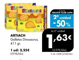 Supermercados Lupa ARTIACH Galletas Dinosaurus oferta