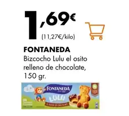 Supermercados Lupa FONTANEDA Bizcocho Lulu el osito relleno de chocolate oferta