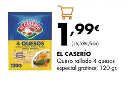 Supermercados Lupa EL CASERÍO Queso rallado 4 quesos especial gratinar oferta