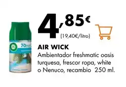 Supermercados Lupa AIR WICK Ambientador freshmatic oasis turquesa, frescor ropa, white oferta