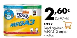 Supermercados Lupa FOXY Papel higiénico oferta