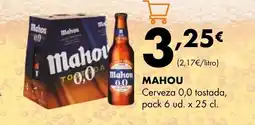 Supermercados Lupa MAHOU Cerveza 0,0 tostada oferta