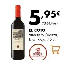 Supermercados Lupa EL COTO Vino tinto Crianza D.O. Rioja oferta