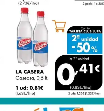 Supermercados Lupa LA CASERA Gaseosa oferta