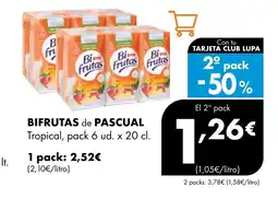 Supermercados Lupa BIFRUTAS de PASCUAL Tropical oferta
