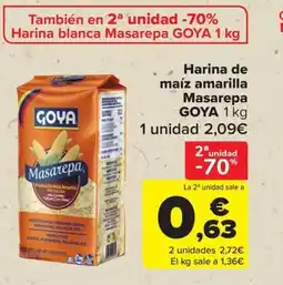 Carrefour GOYA Harina de maíz amarilla Masarepa oferta