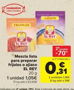 Carrefour EL REY Mezcla lista para preparar frijoles o ajiaco oferta