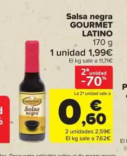 Carrefour GOURMET LATINO Salsa negra oferta