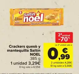Carrefour NOEL Crackers queso y mantequilla Saltín oferta