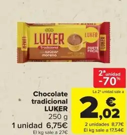 Carrefour LUKER Chocolate tradicional oferta
