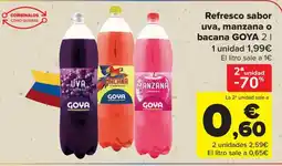 Carrefour GOYA Refresco sabor uva, manzana o bacana oferta