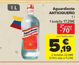 Carrefour ANTIOQUEÑO Aguardiente oferta