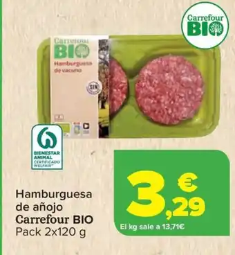 Carrefour CARREFOUR BIO Hamburguesa de añojo oferta